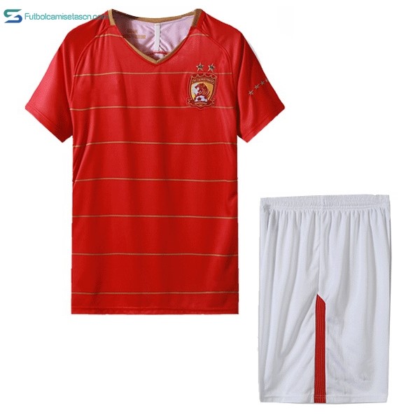 Camiseta Evergrande 1ª Niños 2018/19 Rojo Blanco